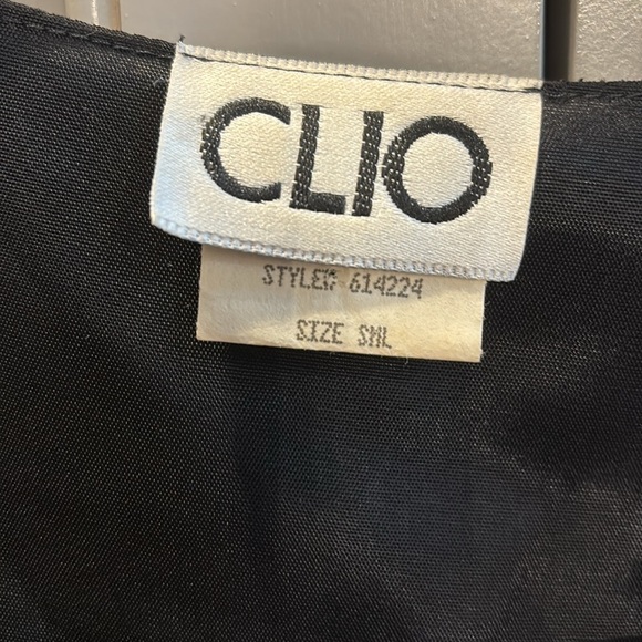 Clio Petites Vintage 80s Black Sparkle Velvet Formal Vest sz small - Picture 2 of 5